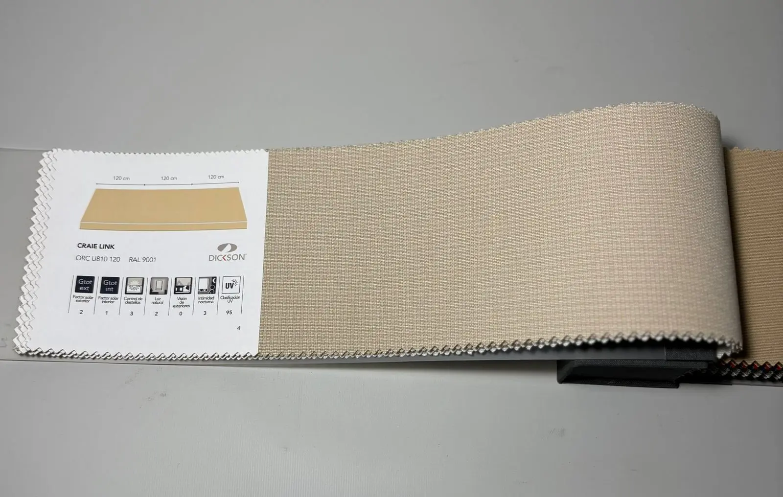 muestra de lona lisa